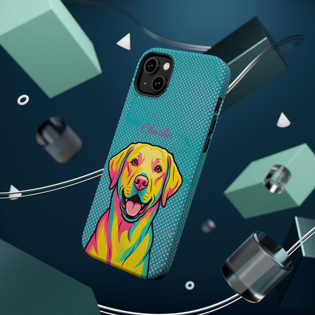 Personalized Pop Art Labrador Phone Case — Tough Magnetic Case with Wireless Charging