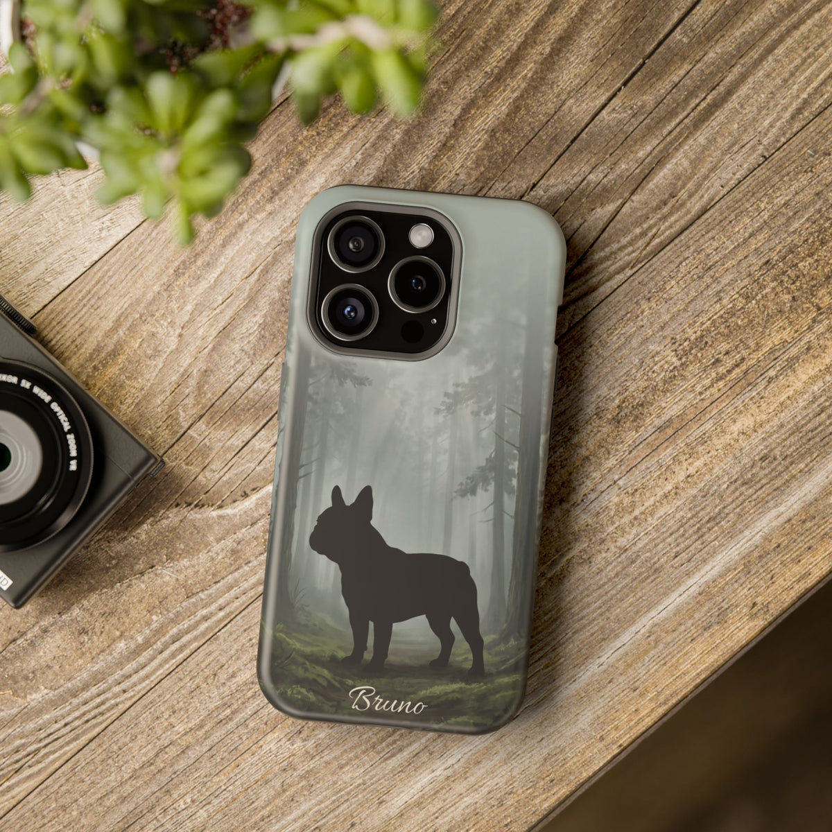 Personalized French Bulldog Misty Forest Phone Case — Wireless Charging Cover