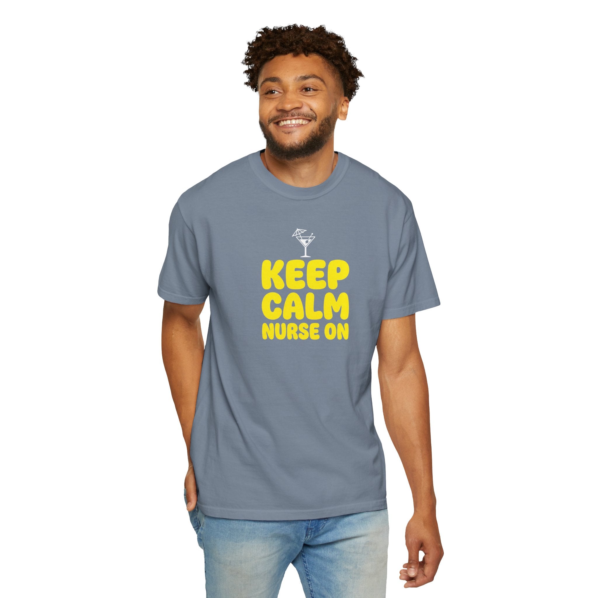 Nurse T-Shirt - "Keep Calm Nurse On" Funny Nursing Quote Unisex Tee, Nurse Appreciation Gift