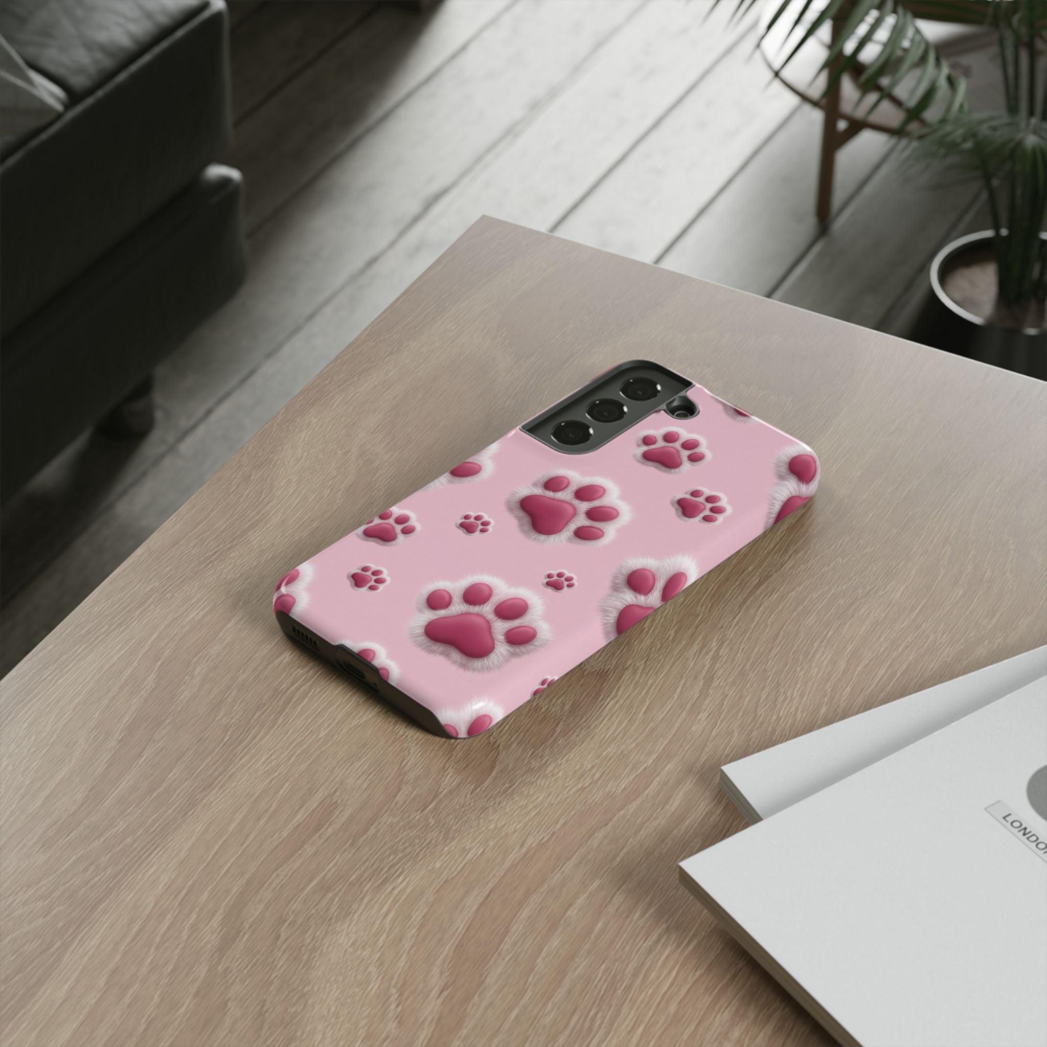 iphone & Samsung - Pink Paws Tough Phone Case — Cute Protective iPhone Cover