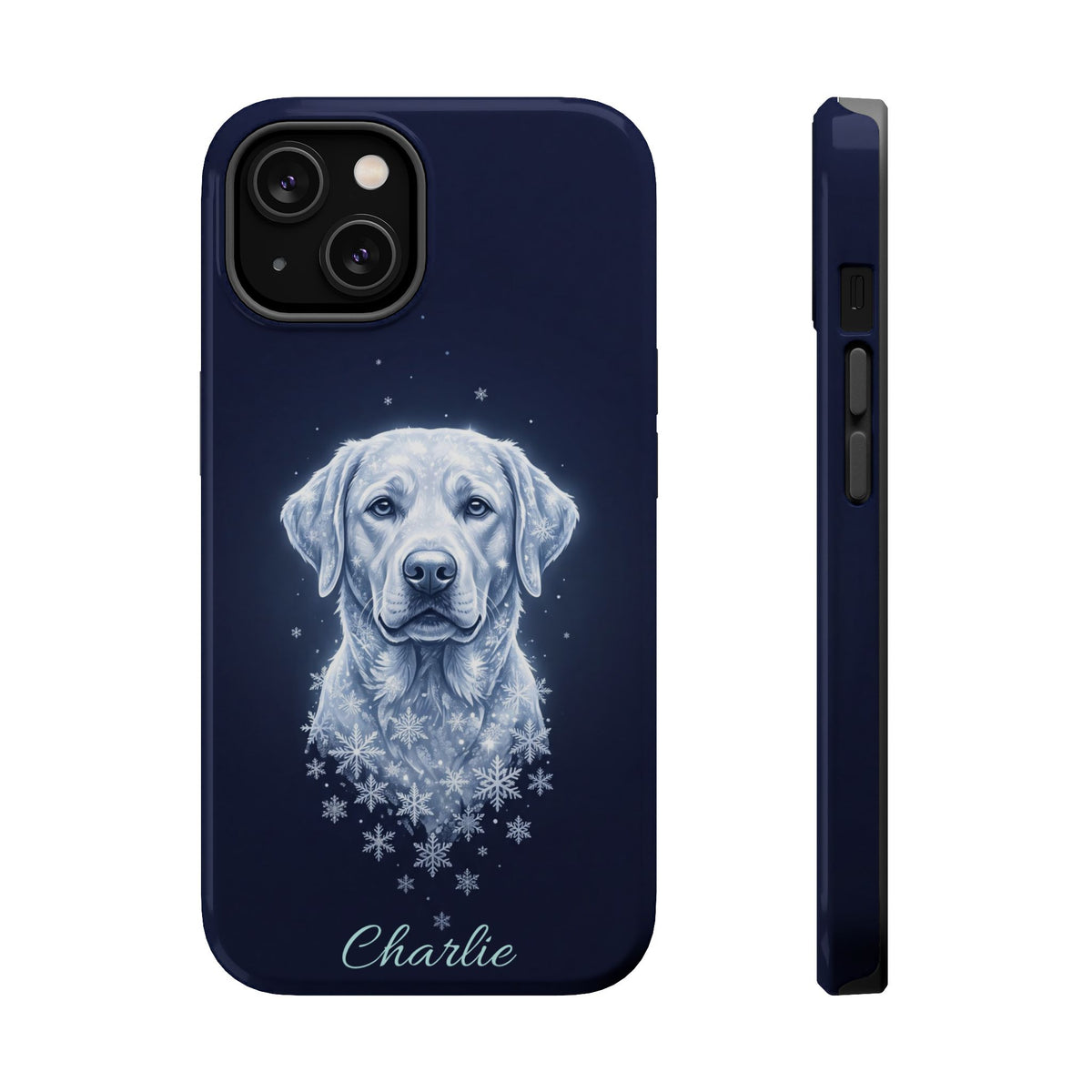 Personalized Winter Snowflake Labrador Phone Case — Tough Magnetic Case with Wireless Charging