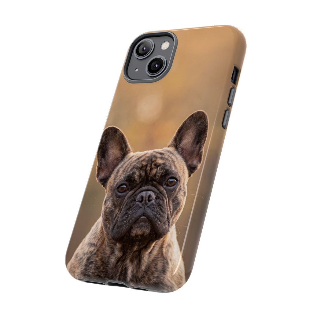 French Bulldog Portrait Phone Case | Realistic Brindle Frenchie Photo Case | iPhone & Samsung