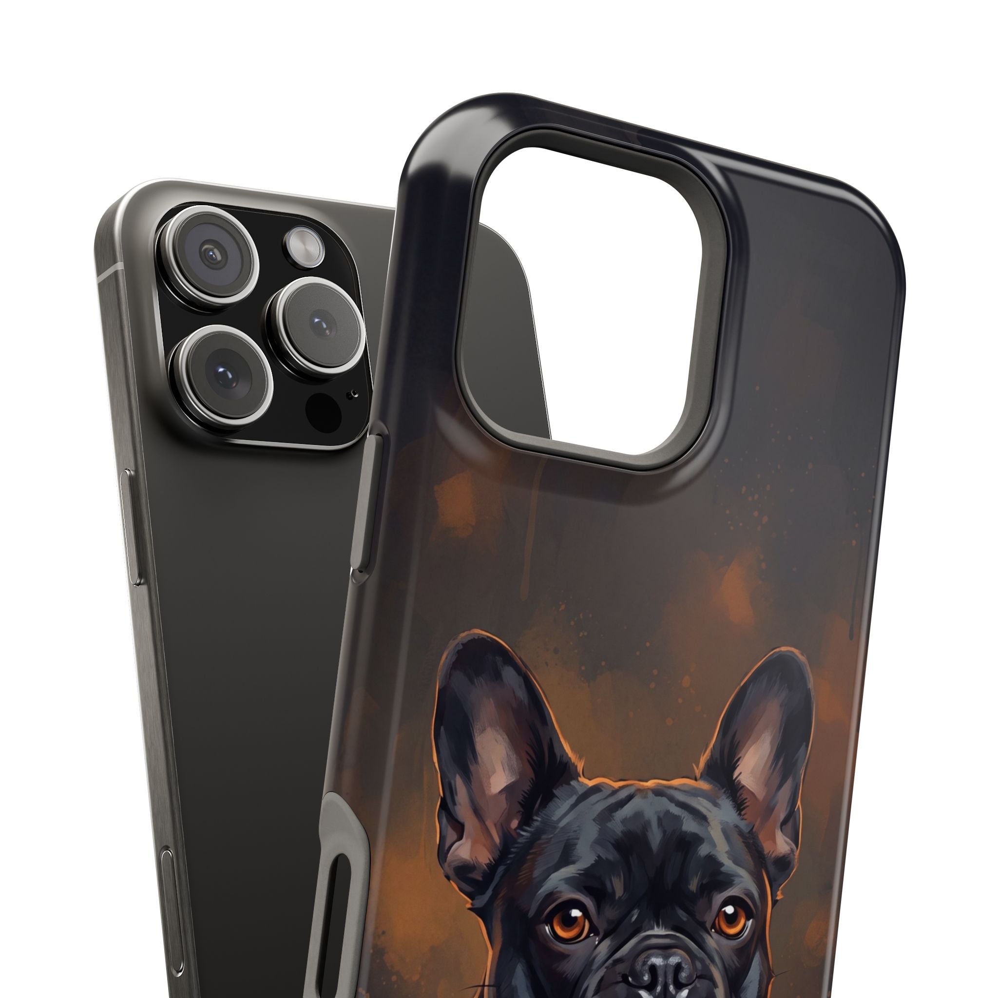 French Bulldog Portrait Phone Case — Impact-Resistant Wireless Charging Cover