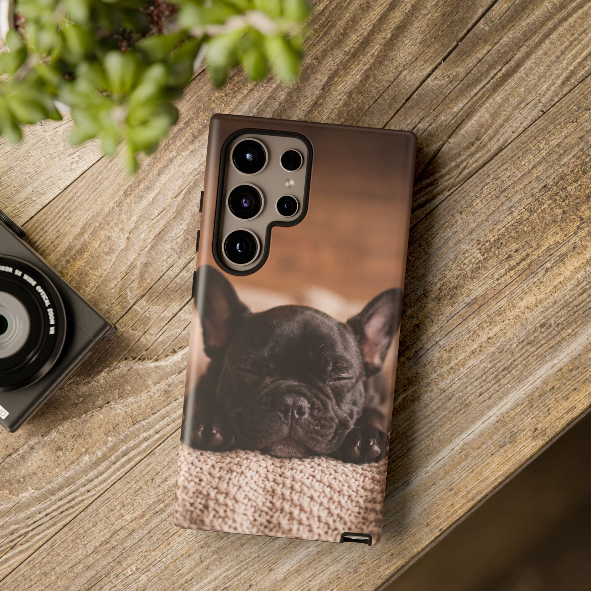Sleeping French Bulldog Phone Case | Cozy Frenchie Resting on Blanket | iPhone & Samsung