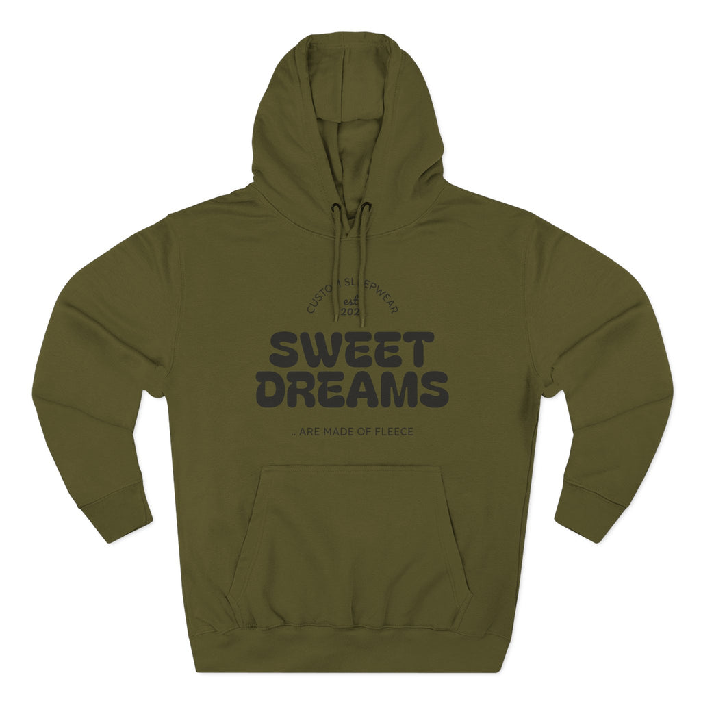 Sweet Dreams Hoodie — Cozy Fleece Pullover with Retro Script