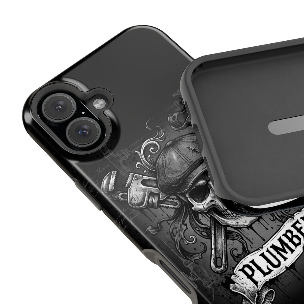 Skull & Wrenches Plumber Phone Case — Wireless Charging Cover