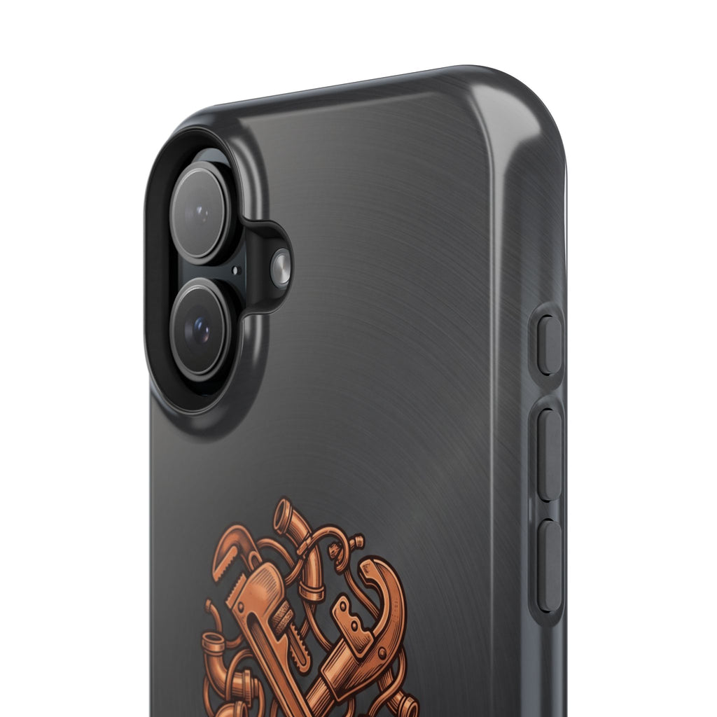 Crafted to Last Phone Case — Crossed Wrenches Wireless Charging Cover