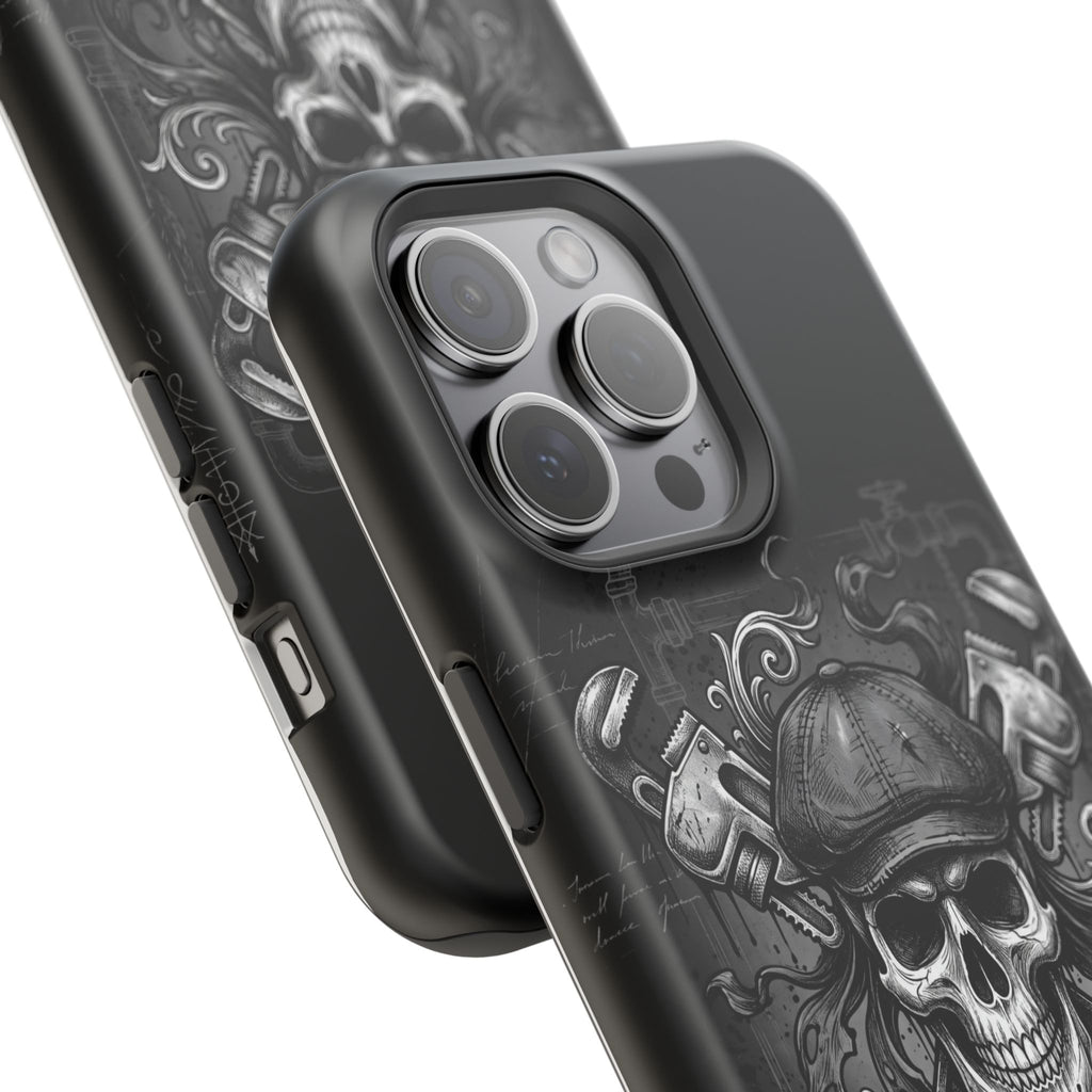 Skull & Wrenches Plumber Phone Case — Wireless Charging Cover