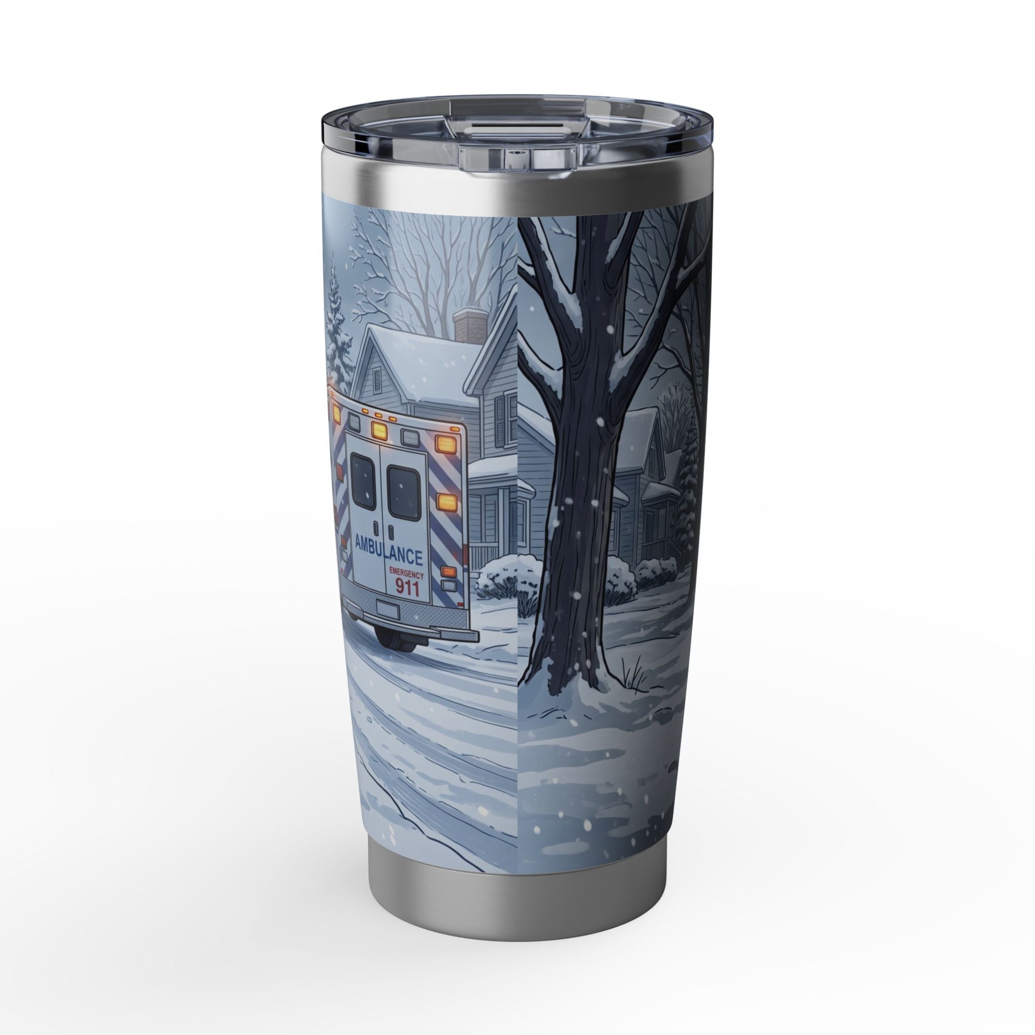Paramedic/EMT 20oz Tumbler – Winter Response Illustrated Design