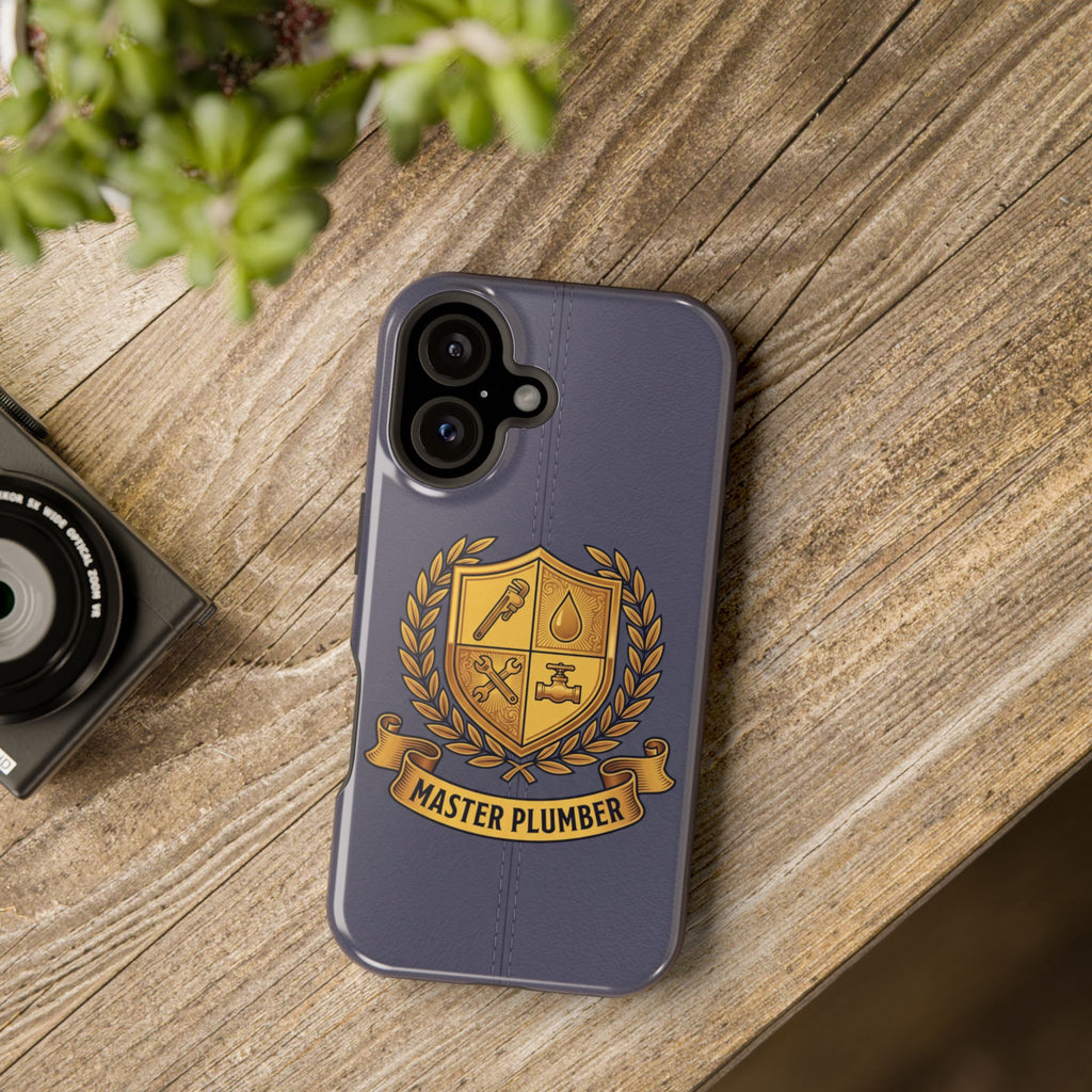 Master Plumber Crest Phone Case — Heraldic Shield Wireless Charging Cover
