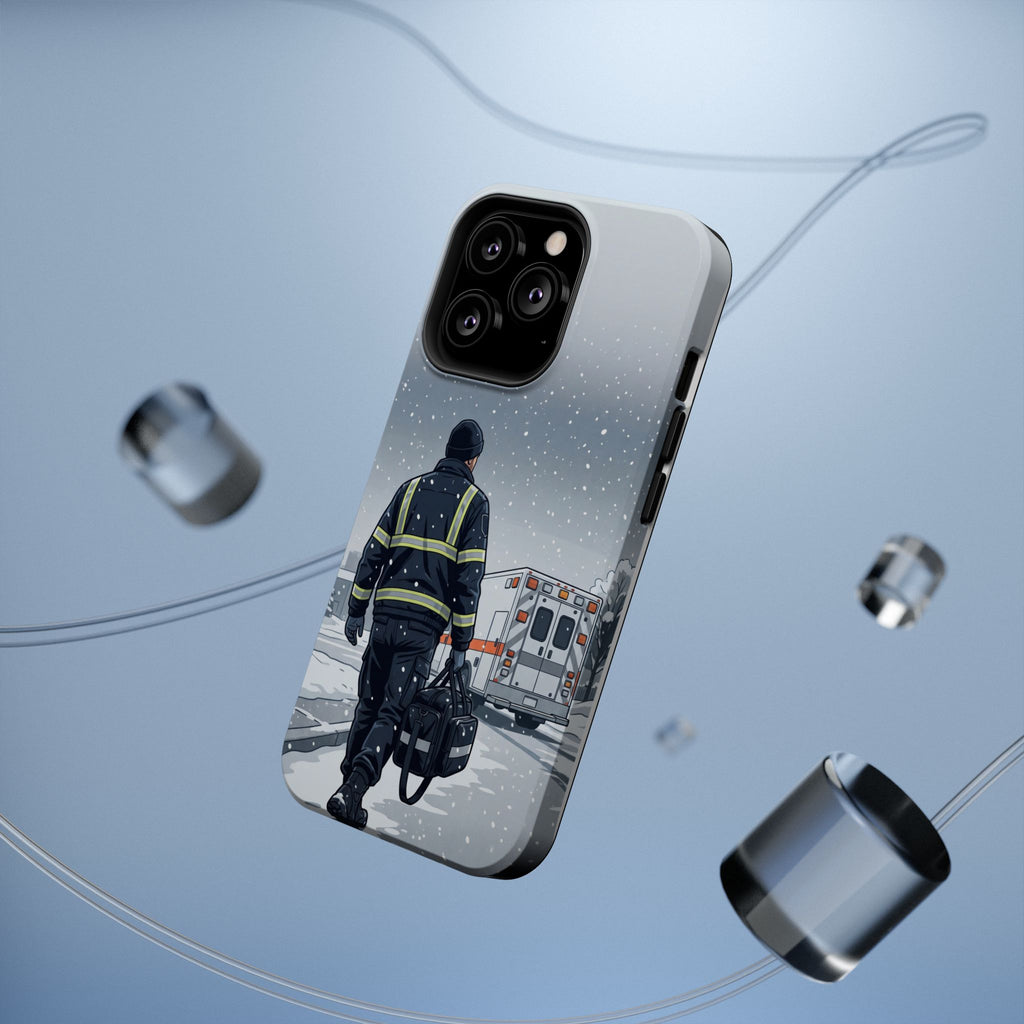 Bold Paramedic/EMT Portrait Phone Case — Magnetic Wireless Charging Cover