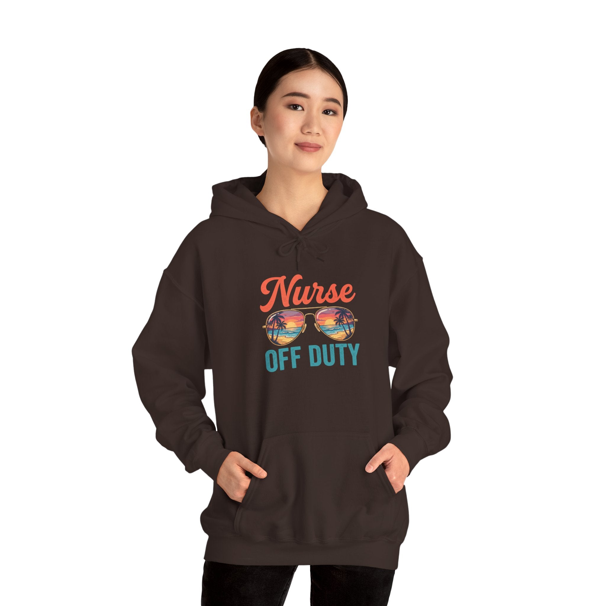 Nurse Off Duty Hoodie — Beach Vacation Nurse Graphic Pullover