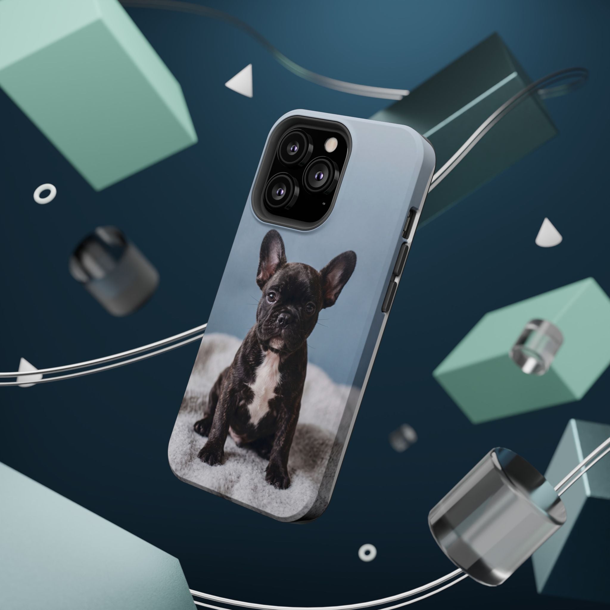 French Bulldog Puppy Phone Case — Impact-Resistant Wireless Charging Cover