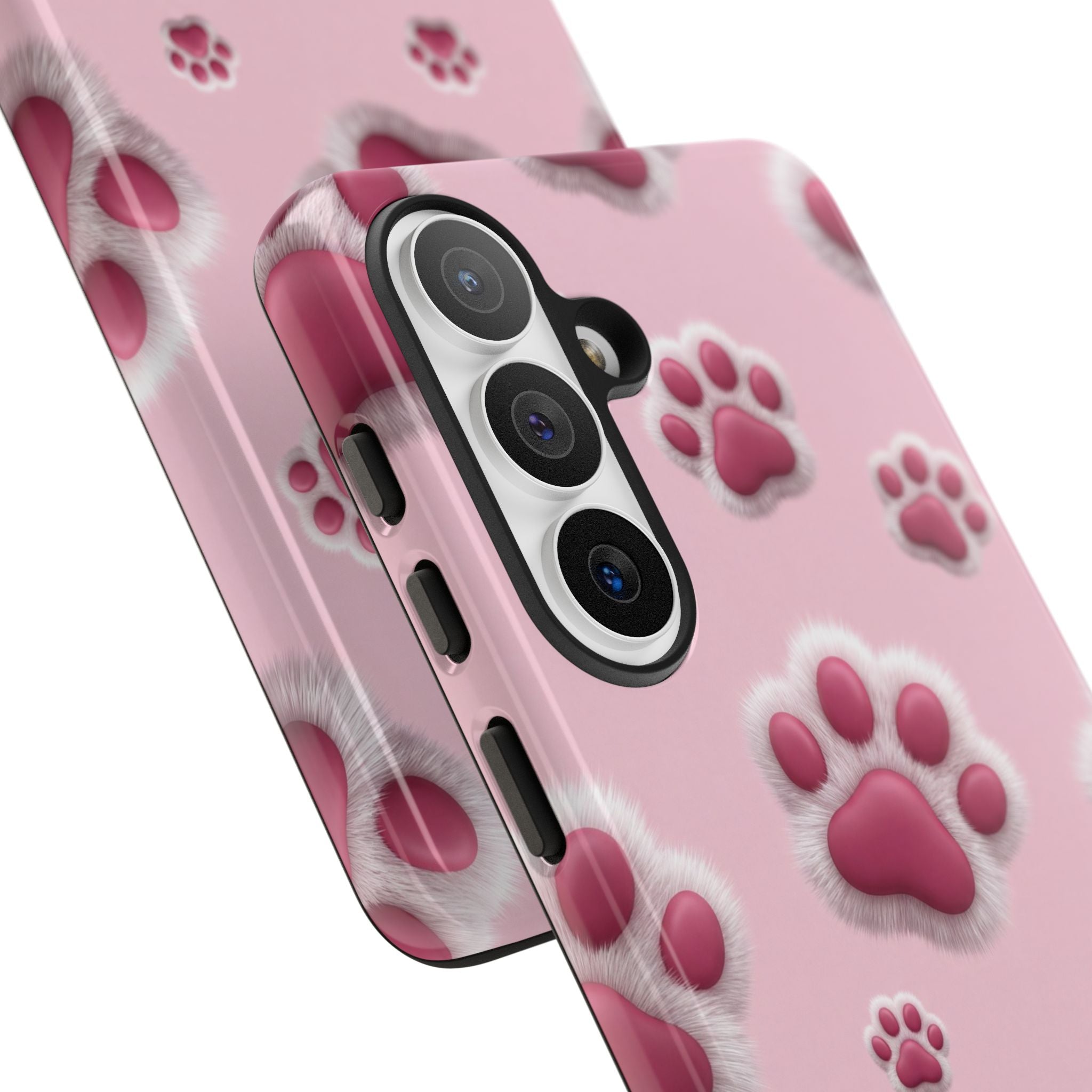 iphone & Samsung - Pink Paws Tough Phone Case — Cute Protective iPhone Cover