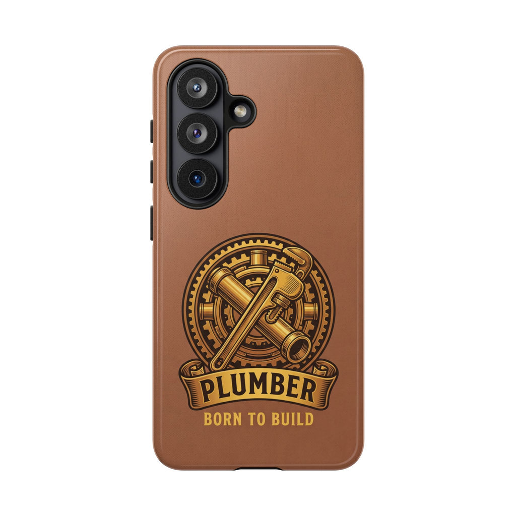 Plumber Born to Build Leather Phone Case - Samsung & iPhone Series