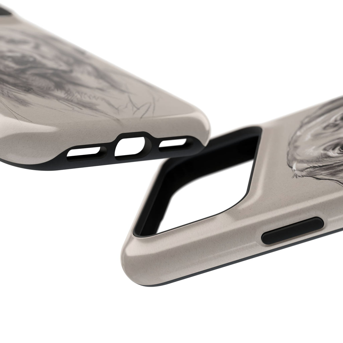 Charcoal Sketch Labrador Phone Case — Tough Magnetic Case with Wireless Charging