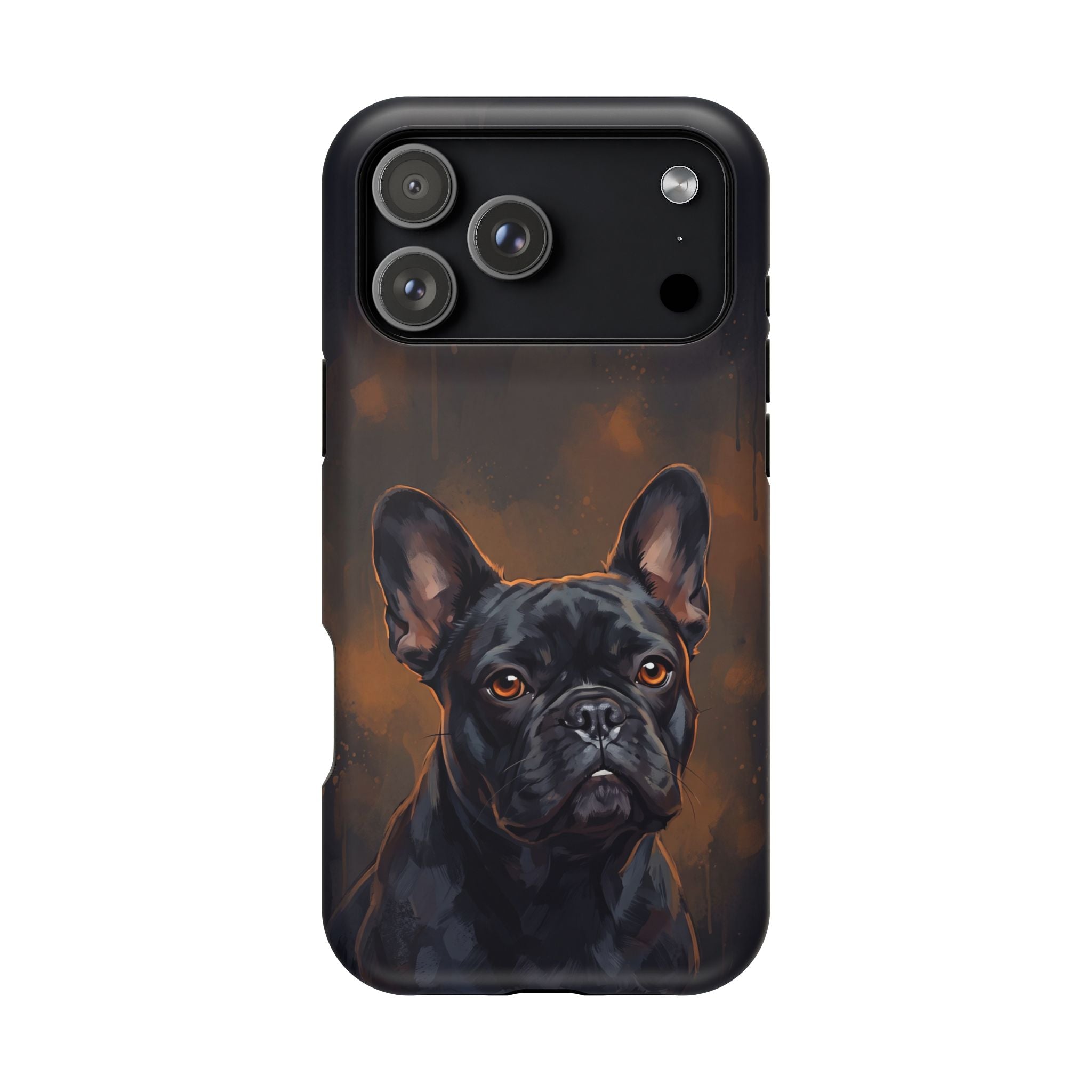 French Bulldog Portrait Phone Case — Impact-Resistant Wireless Charging Cover
