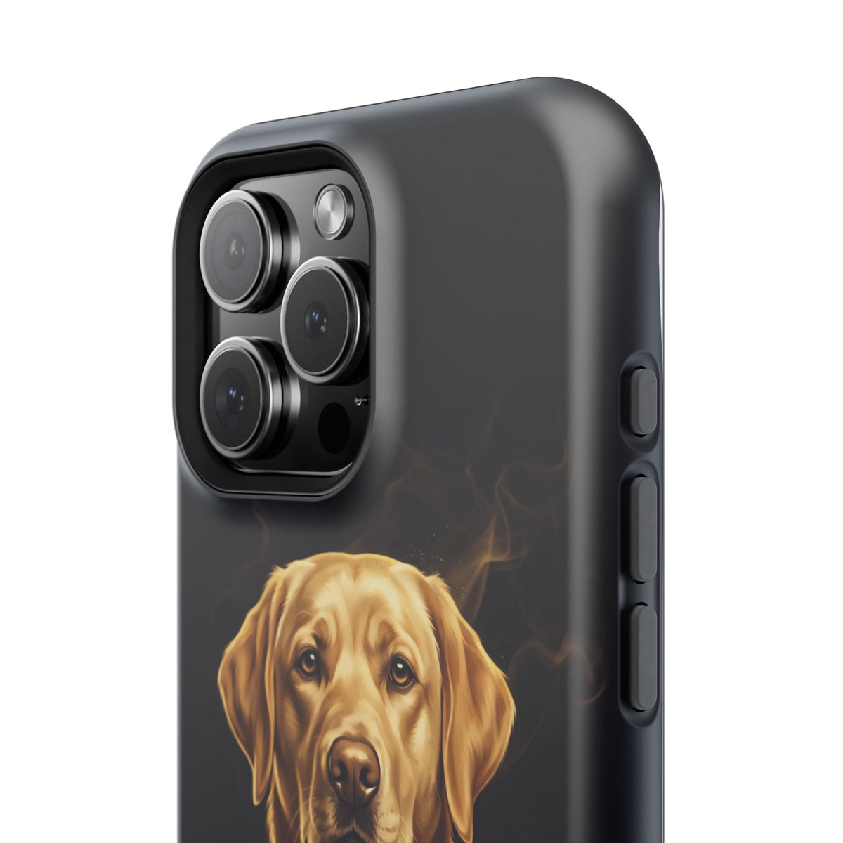Personalized Gold Smoke Labrador Phone Case — Tough Magnetic Case with Wireless Charging