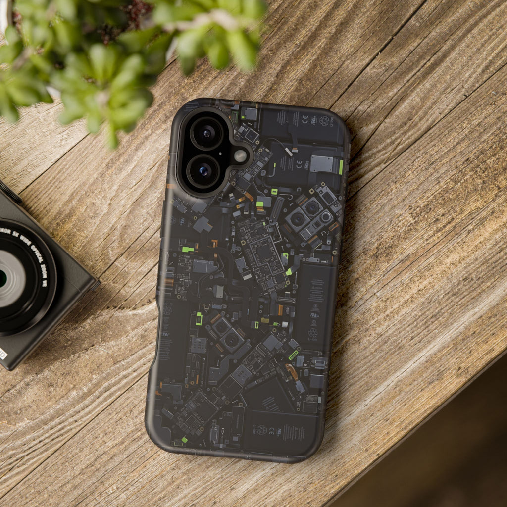 Circuit Core Phone Case — Motherboard Print Wireless Charging Cover