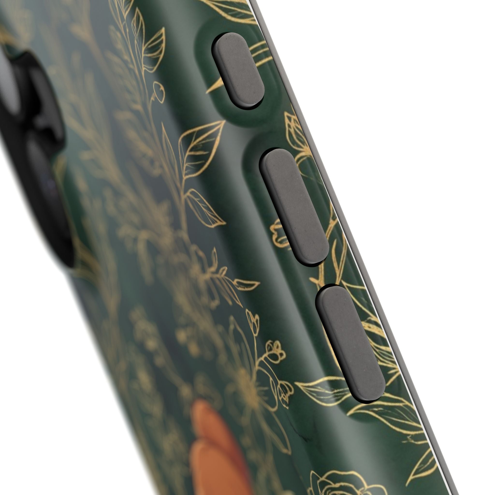 Personalized Nurse Botanical Phone Case — Impact-Resistant Wireless Charging Cover