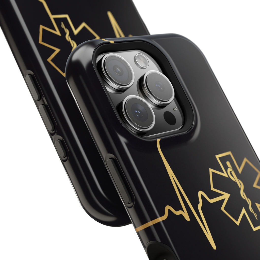 Paramedic/EMT Heartbeat Line Phone Case — Magnetic Wireless Charging Cover