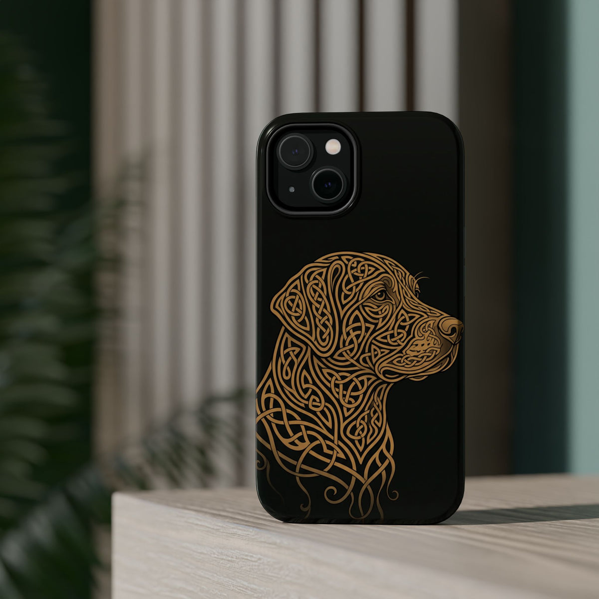 Celtic Knotwork Labrador Phone Case — Tough Magnetic Case with Wireless Charging