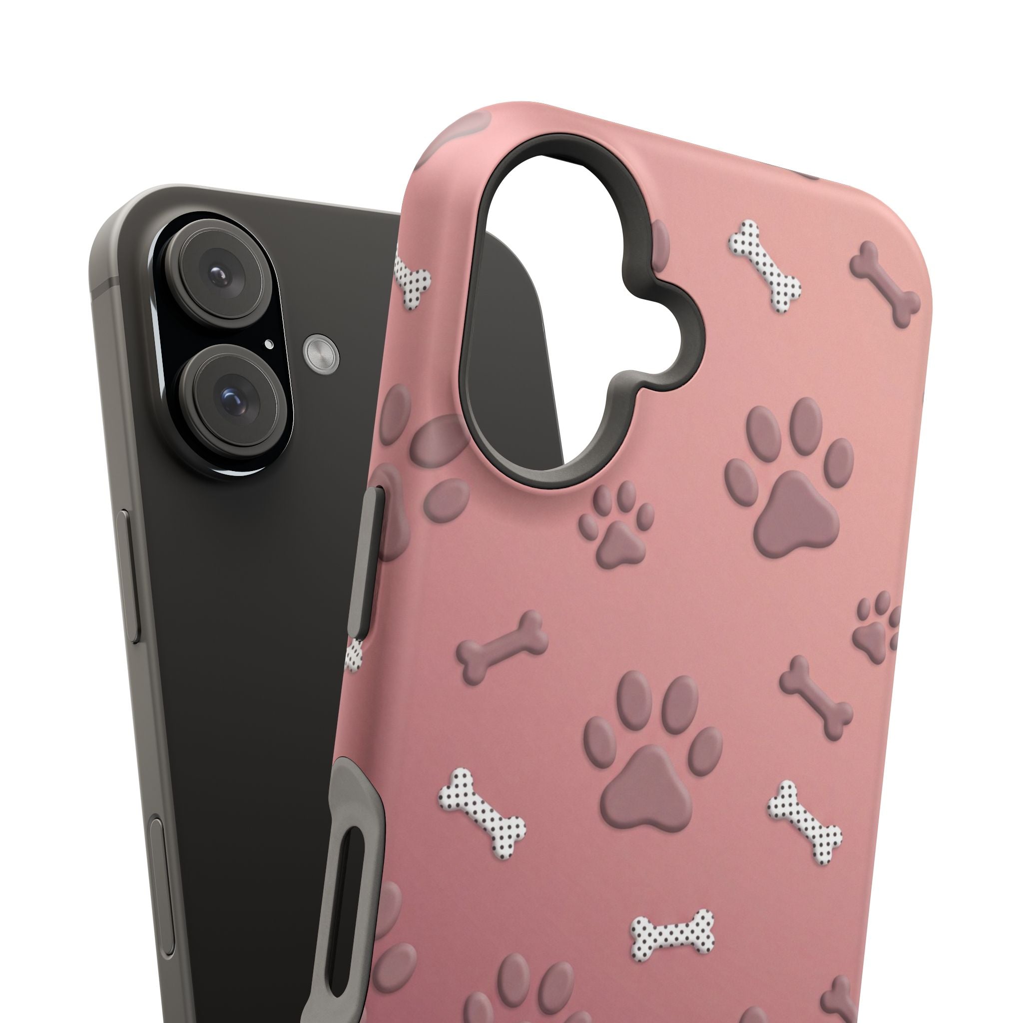 Paws & Bones Phone Case — Impact-Resistant Wireless Charging Cover