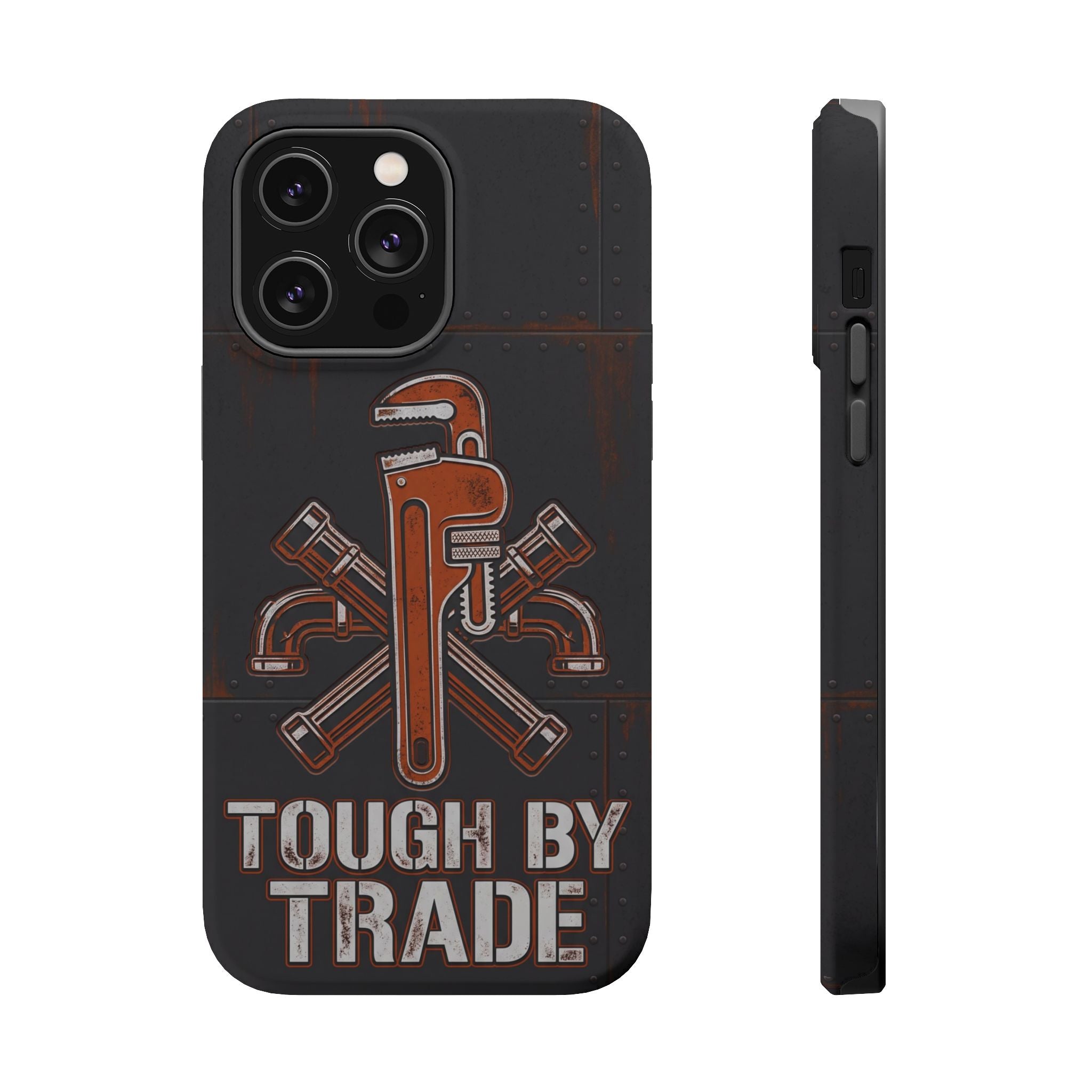 Tough By Trade Phone Case — Crossed Wrenches Wireless Charging Cover