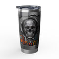 Personalized Electrician Hourly Rate Tumbler – Metallic Skull Design 20 oz