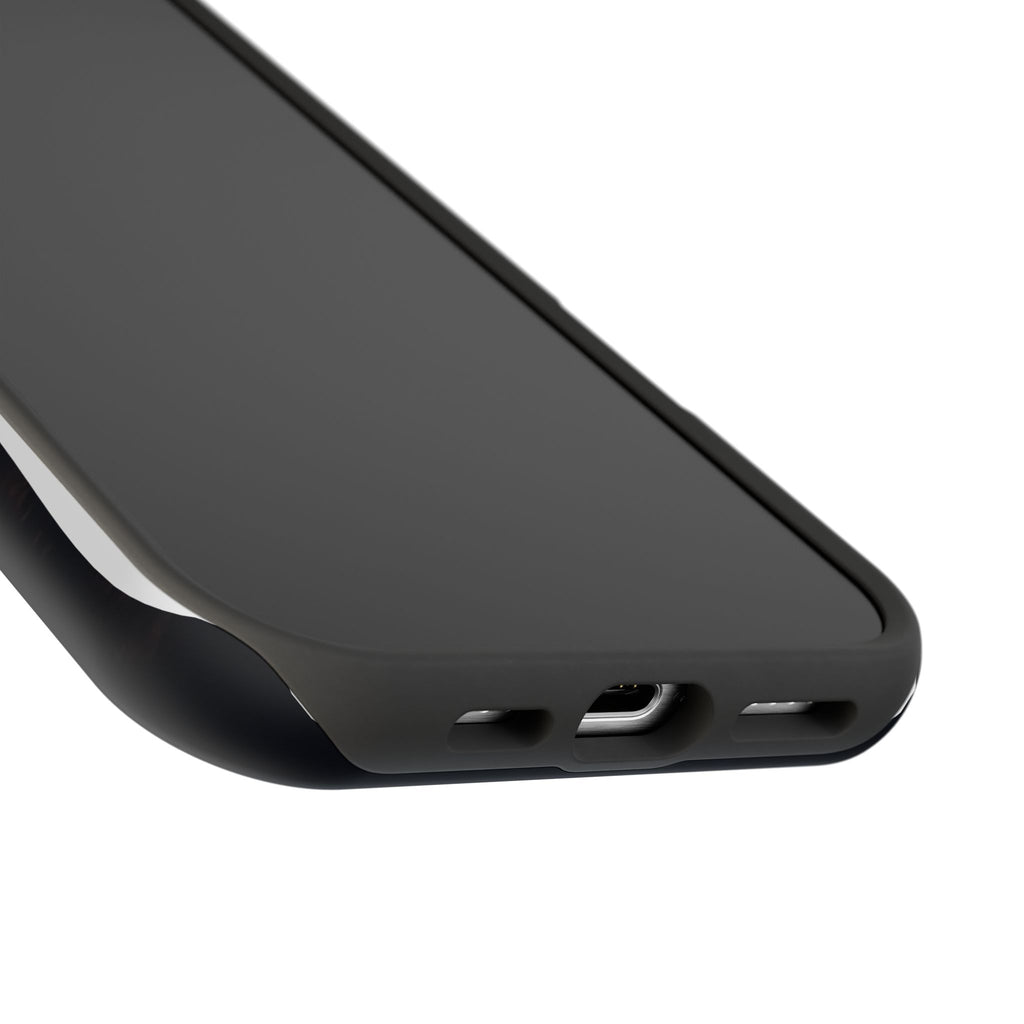 Sunset Paw Print Phone Case — Impact-Resistant Wireless Charging Cover