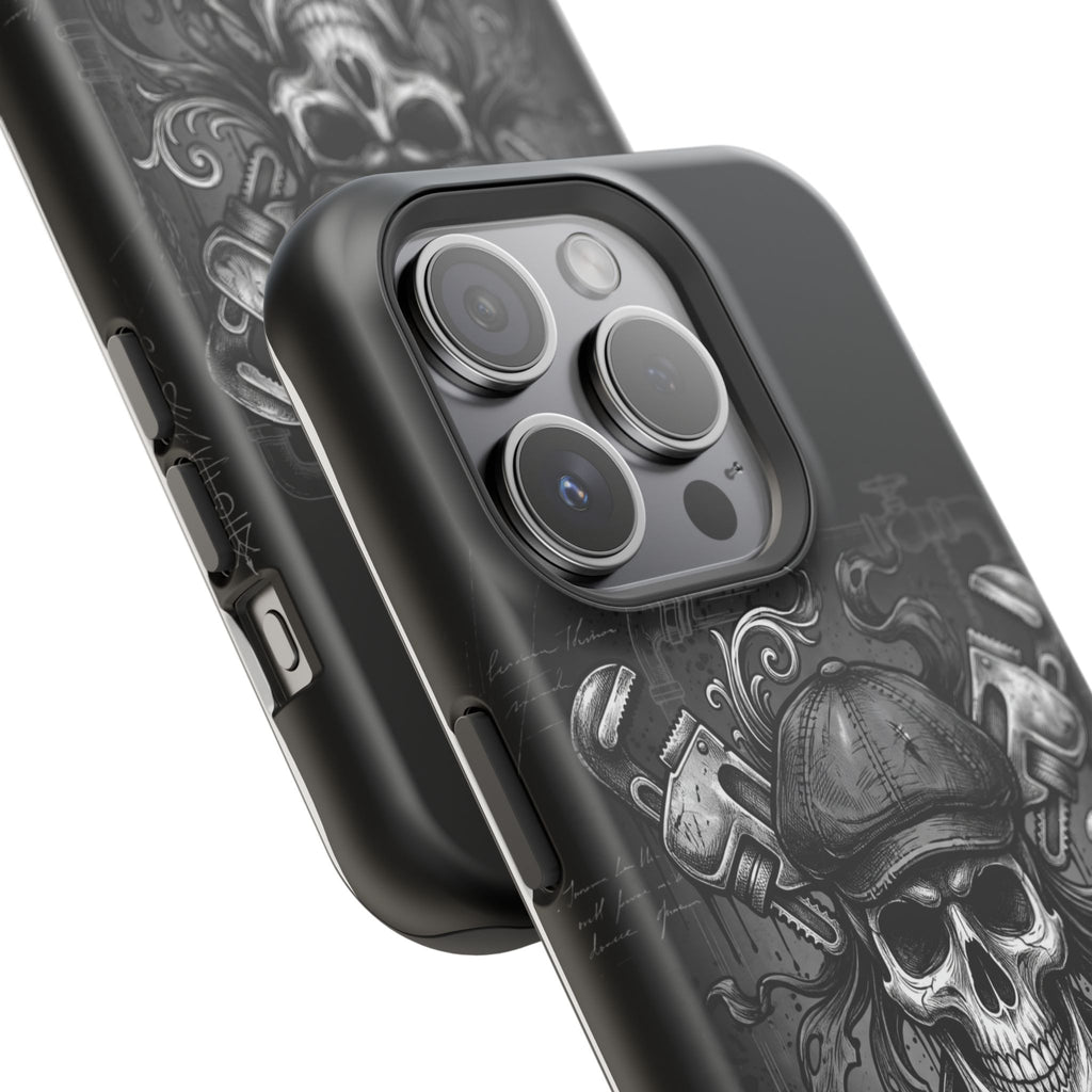 Skull & Wrenches Plumber Phone Case — Wireless Charging Cover