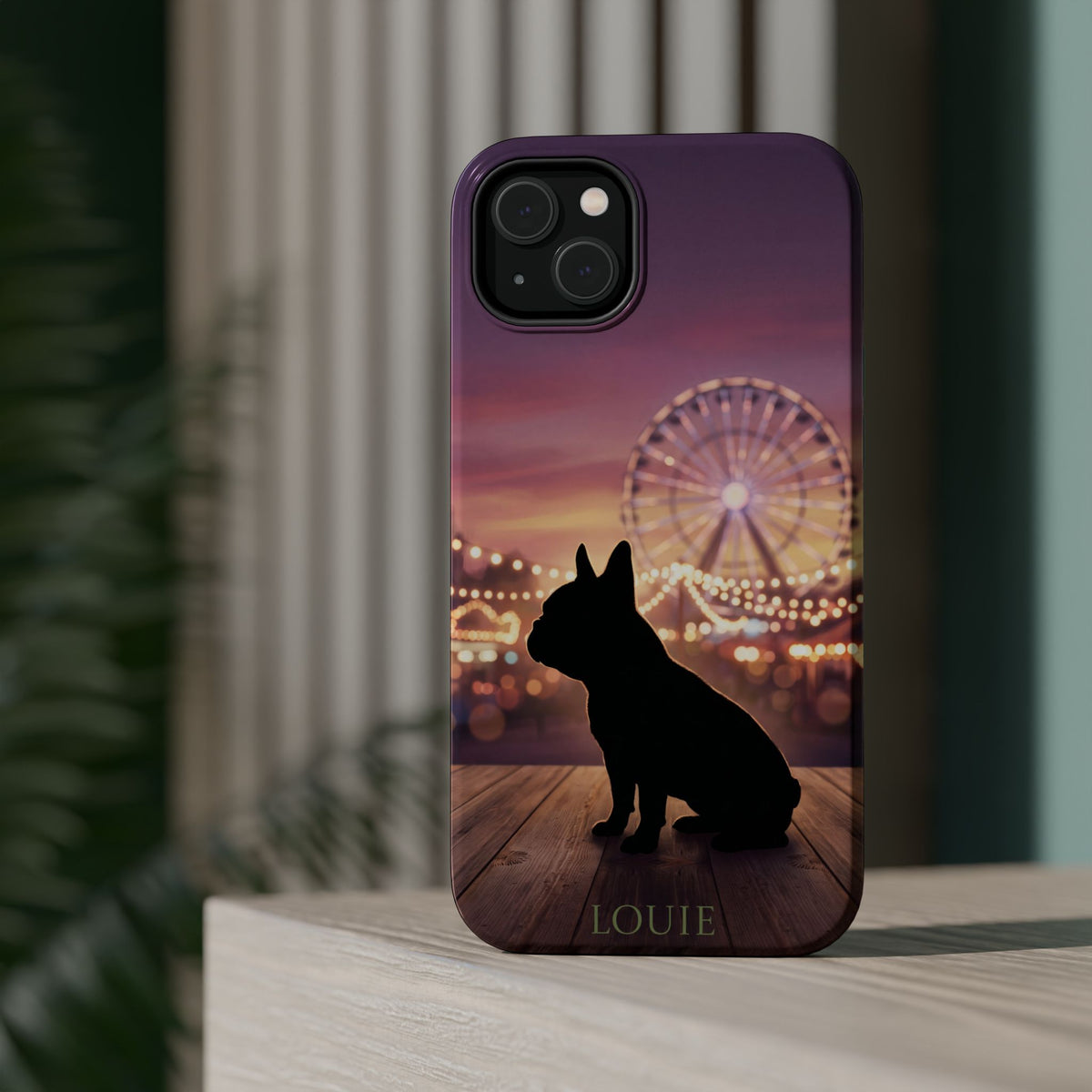 Personalized French Bulldog Carnival Nights Phone Case — Wireless Charging Cover