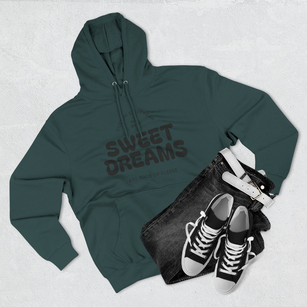 Sweet Dreams Hoodie — Cozy Fleece Pullover with Retro Script