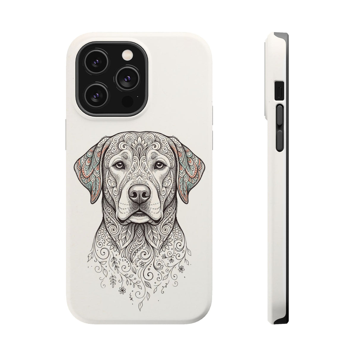 Mandala Labrador Phone Case — Tough Magnetic Case with Wireless Charging