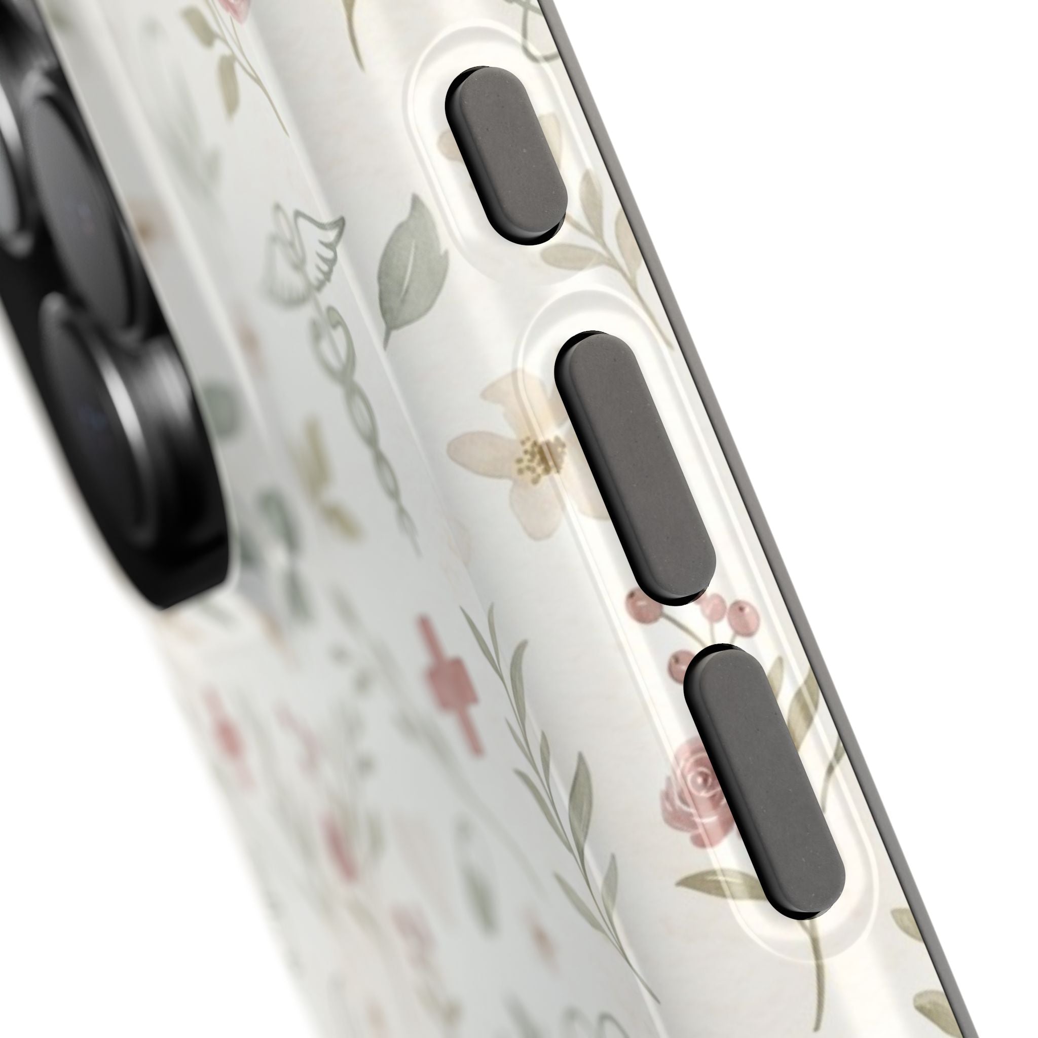 Floral Nurse Phone Case — Impact-Resistant Wireless Charging Cover
