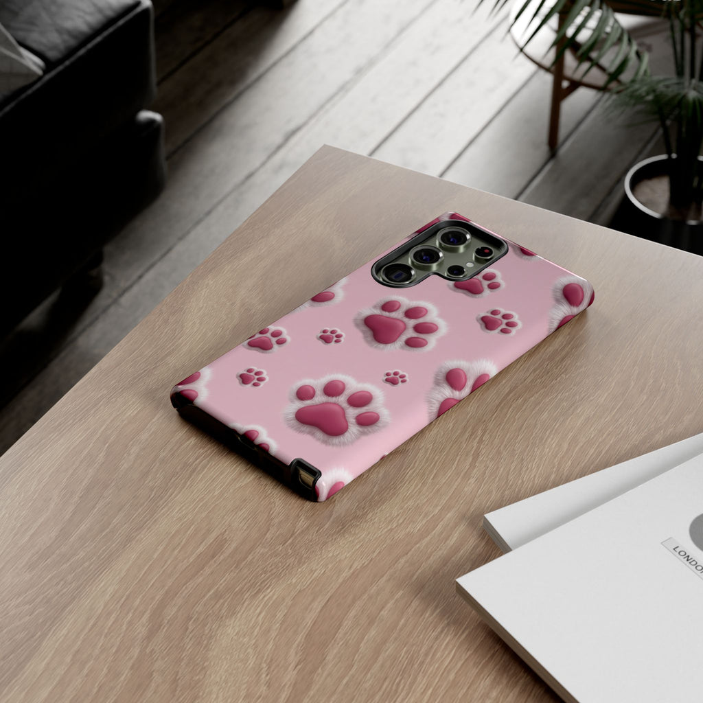 iphone & Samsung - Pink Paws Tough Phone Case — Cute Protective iPhone Cover