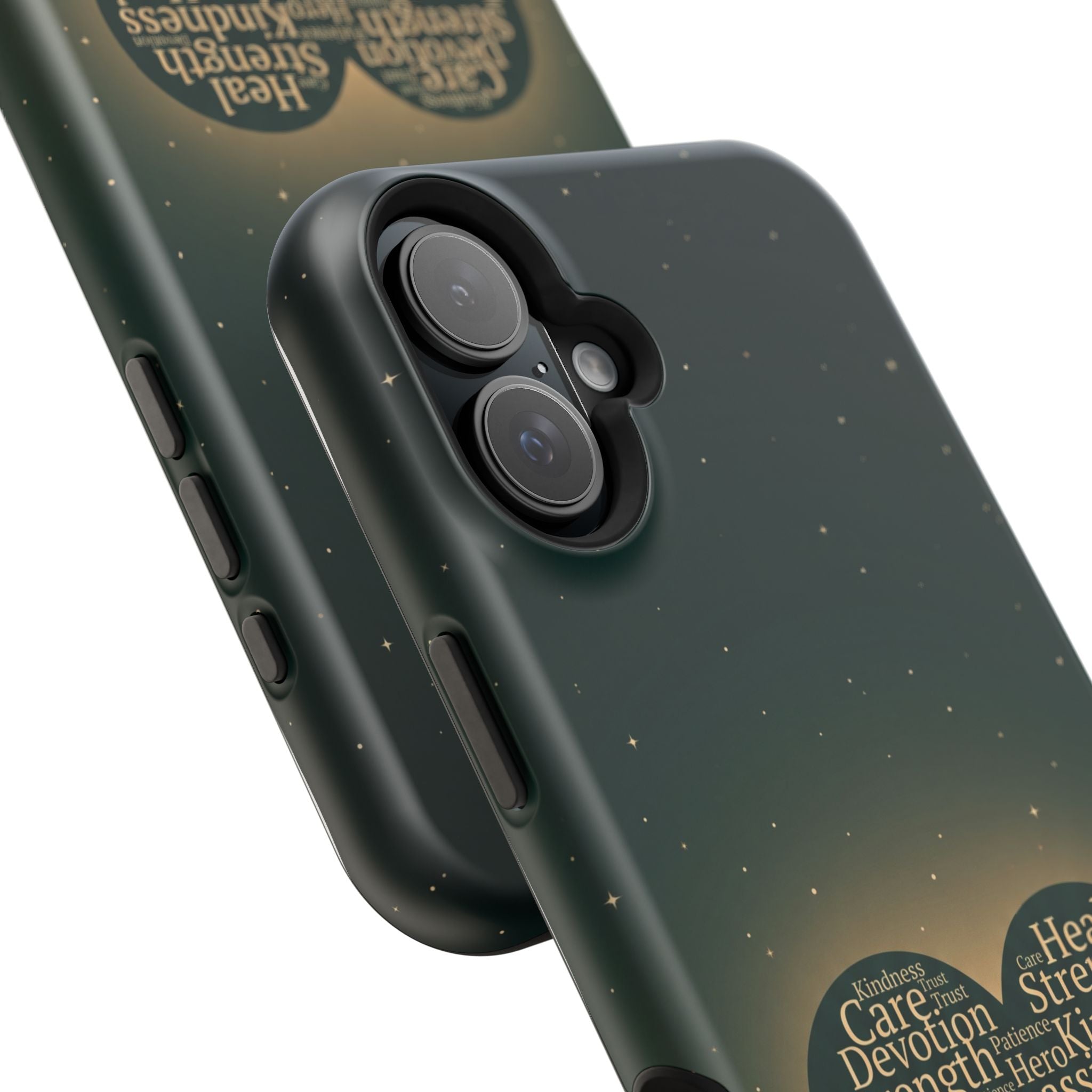 Nurse Heart Word and Art Phone Case — Impact-Resistant Wireless Charging Cover