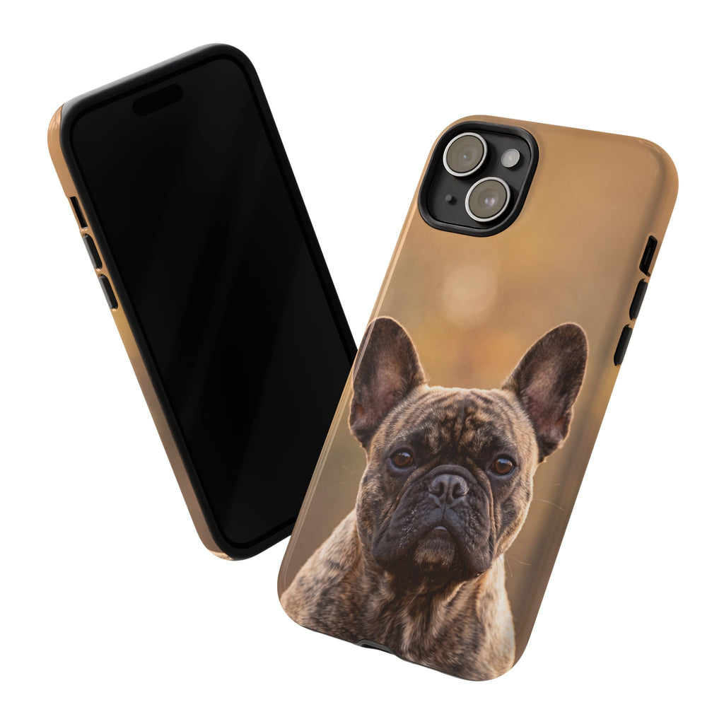 French Bulldog Portrait Phone Case | Realistic Brindle Frenchie Photo Case | iPhone & Samsung