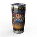 Personalized Plumber Mascot Tumbler – Custom Name Industrial Design 20 oz