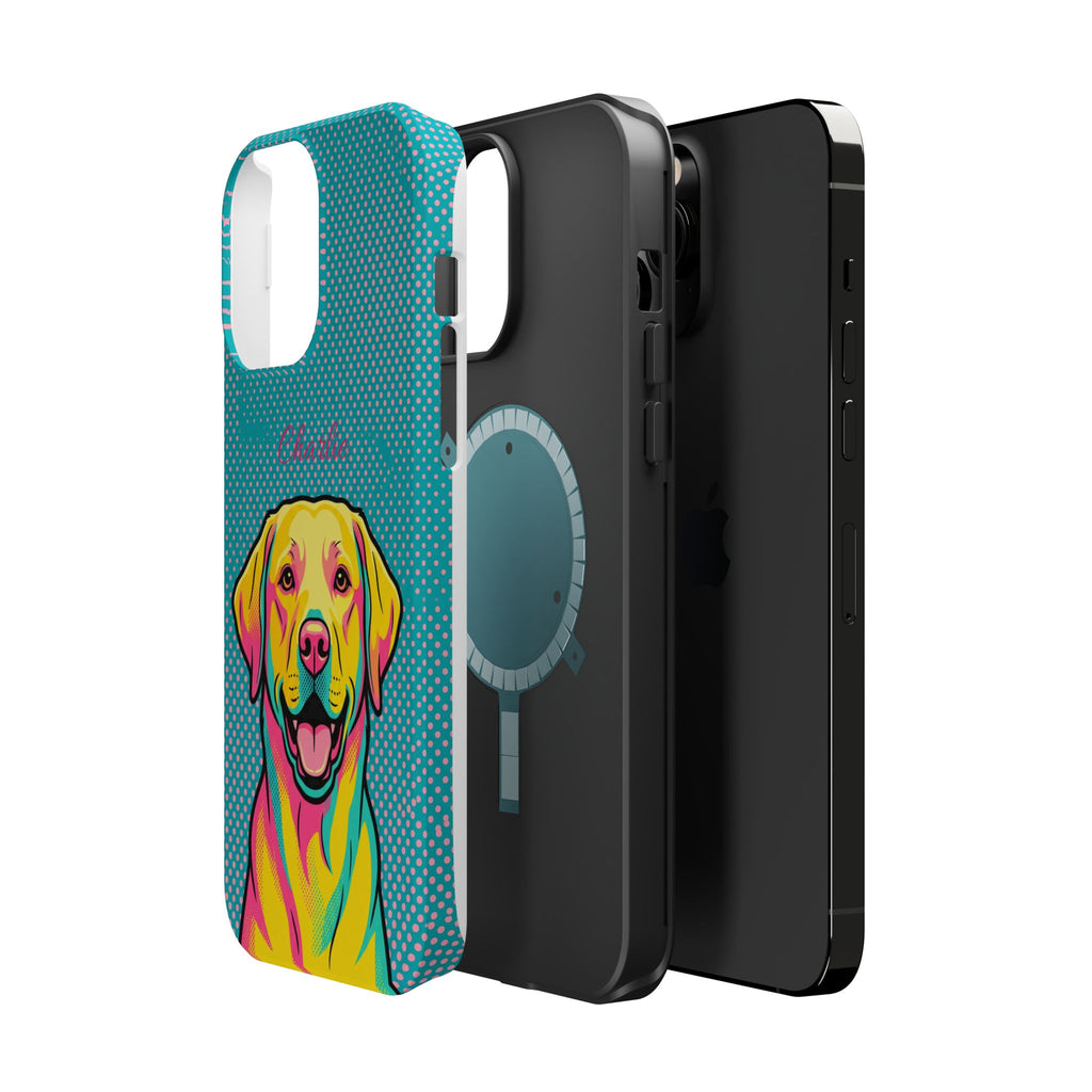 Personalized Pop Art Labrador Phone Case — Tough Magnetic Case with Wireless Charging