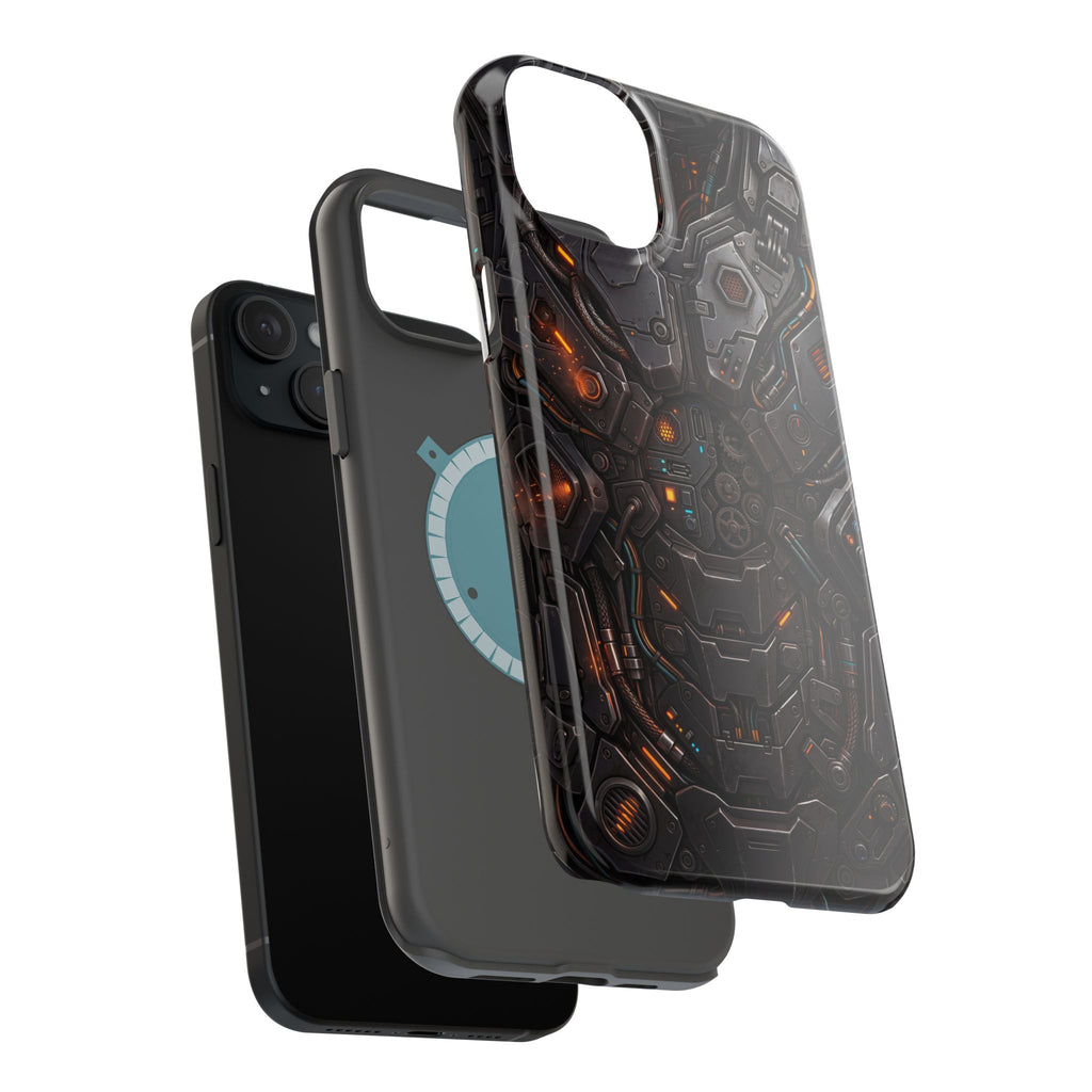 Mech Armor Phone Case — Industrial Circuit Wireless Charging Cover