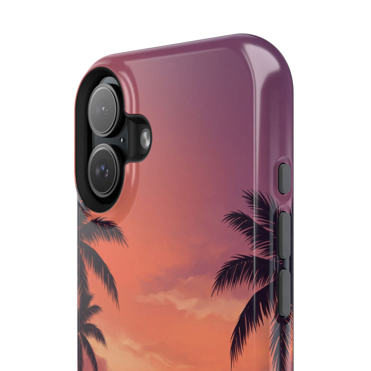 Personalized Dachshund Tropical Beach Sunset Phone Case — Wireless Charging Cover