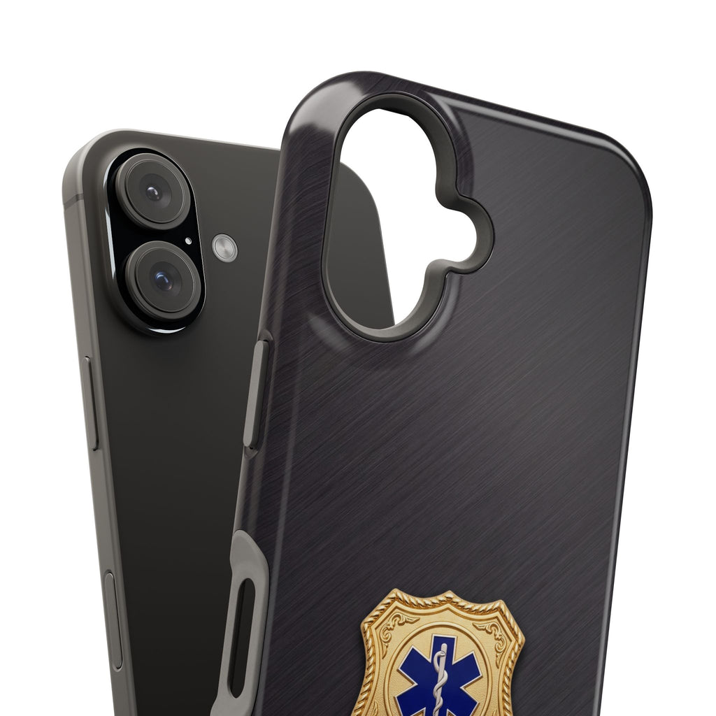 Gold Paramedic Badge Phone Case — Magnetic Wireless Charging Cover