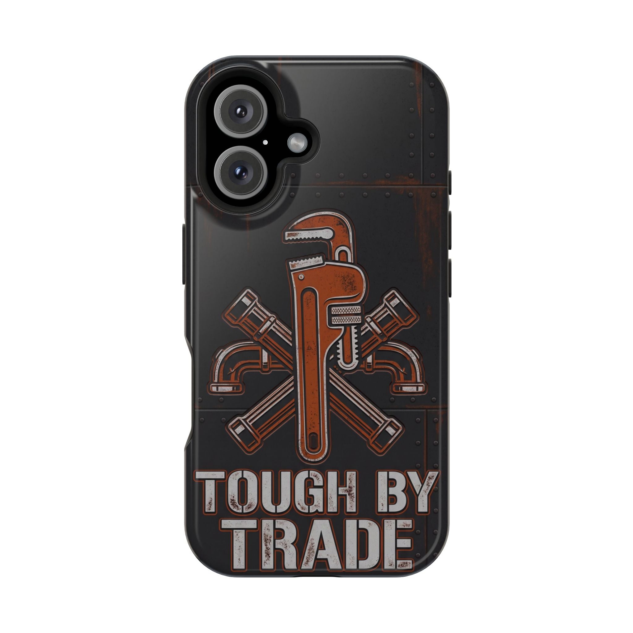 Tough By Trade Phone Case — Crossed Wrenches Wireless Charging Cover