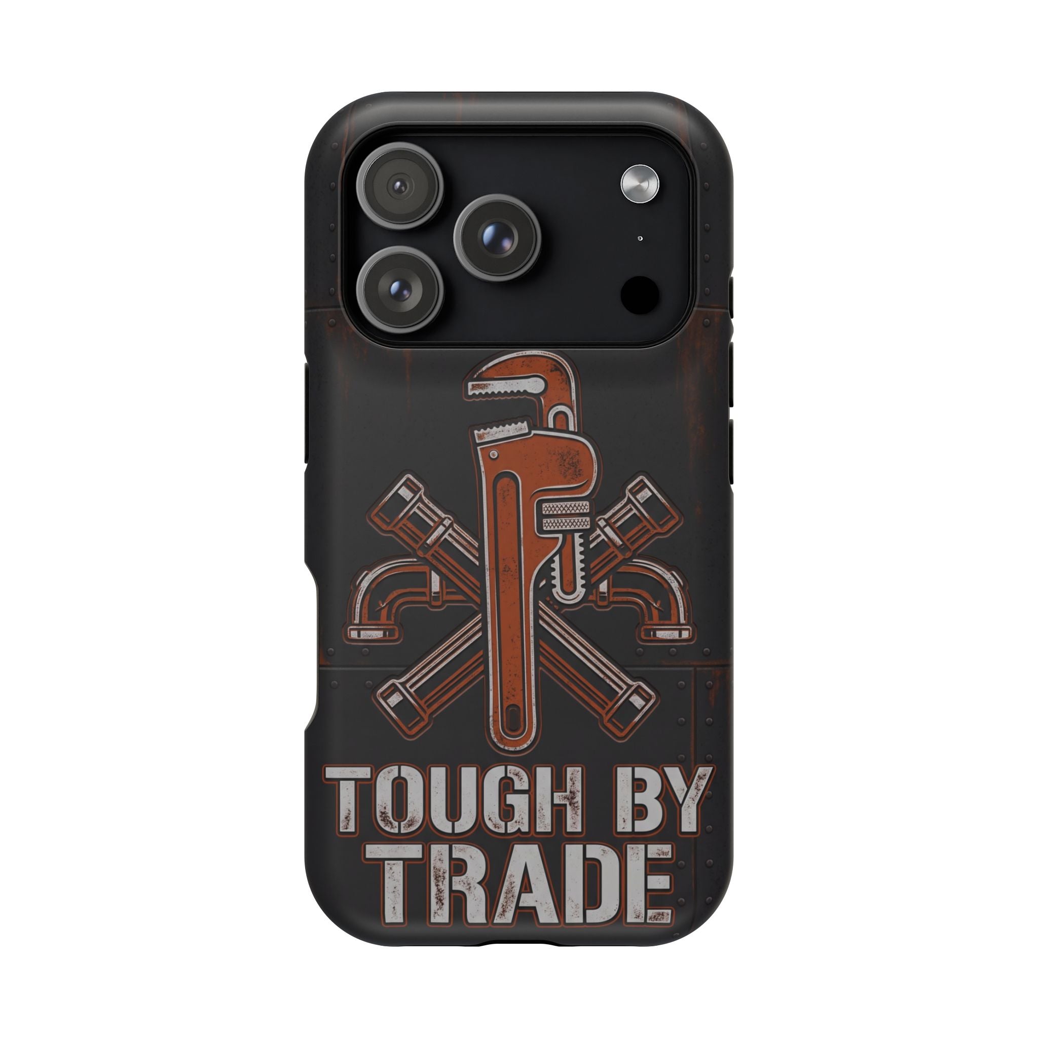 Tough By Trade Phone Case — Crossed Wrenches Wireless Charging Cover