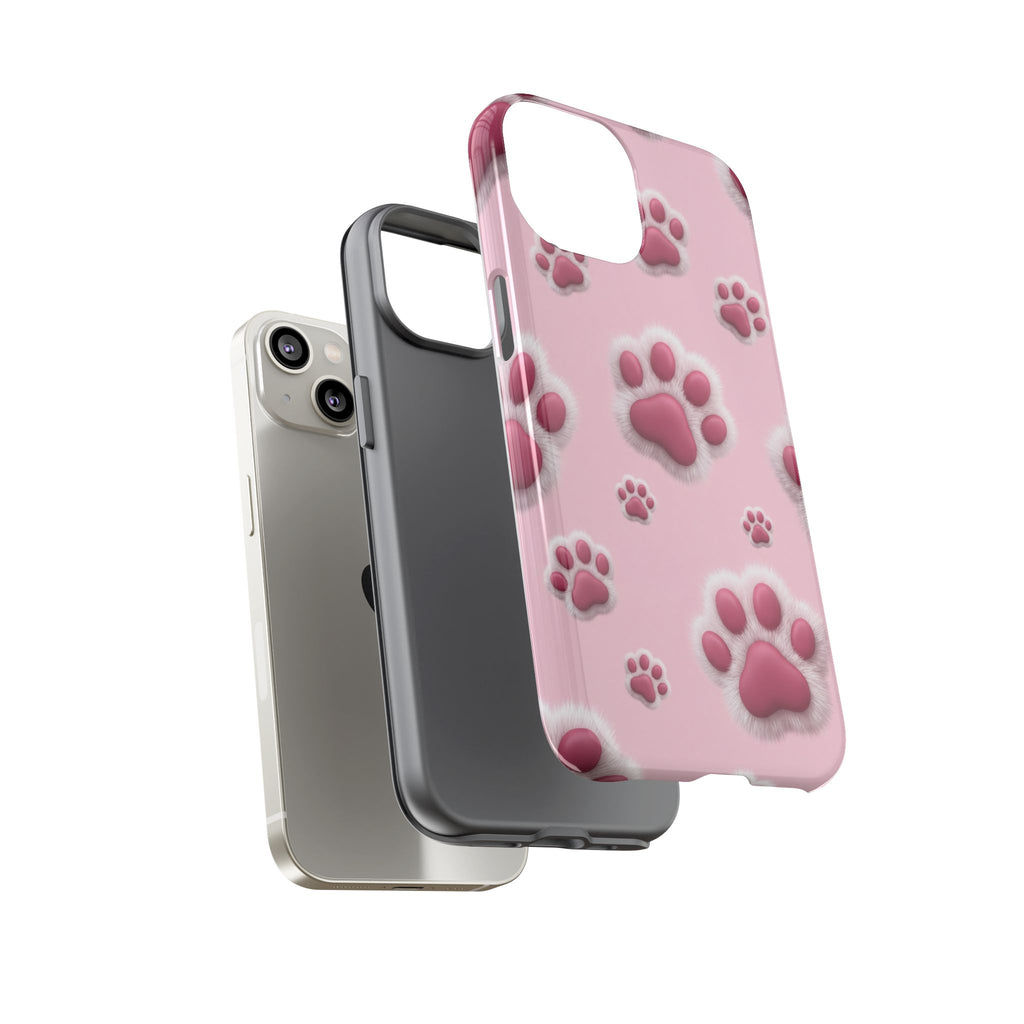 iphone & Samsung - Pink Paws Tough Phone Case — Cute Protective iPhone Cover