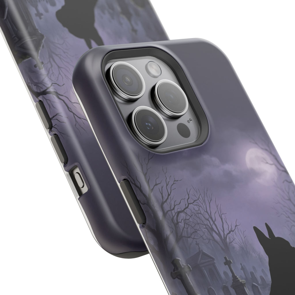 Personalized French Bulldog Moonlit Graveyard Phone Case — Wireless Charging Cover