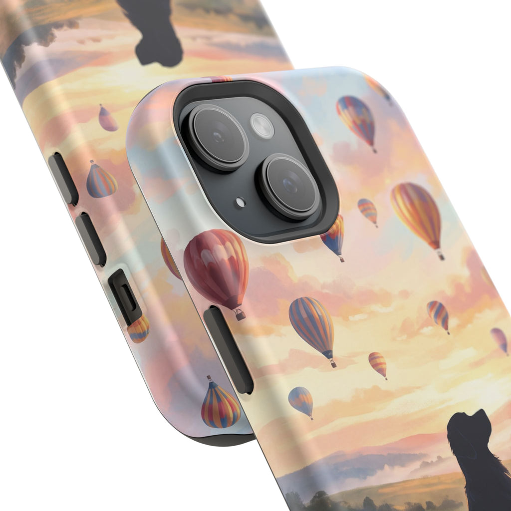 Personalized Golden Retriever Hot Air Balloon Phone Case — Wireless Charging Cover