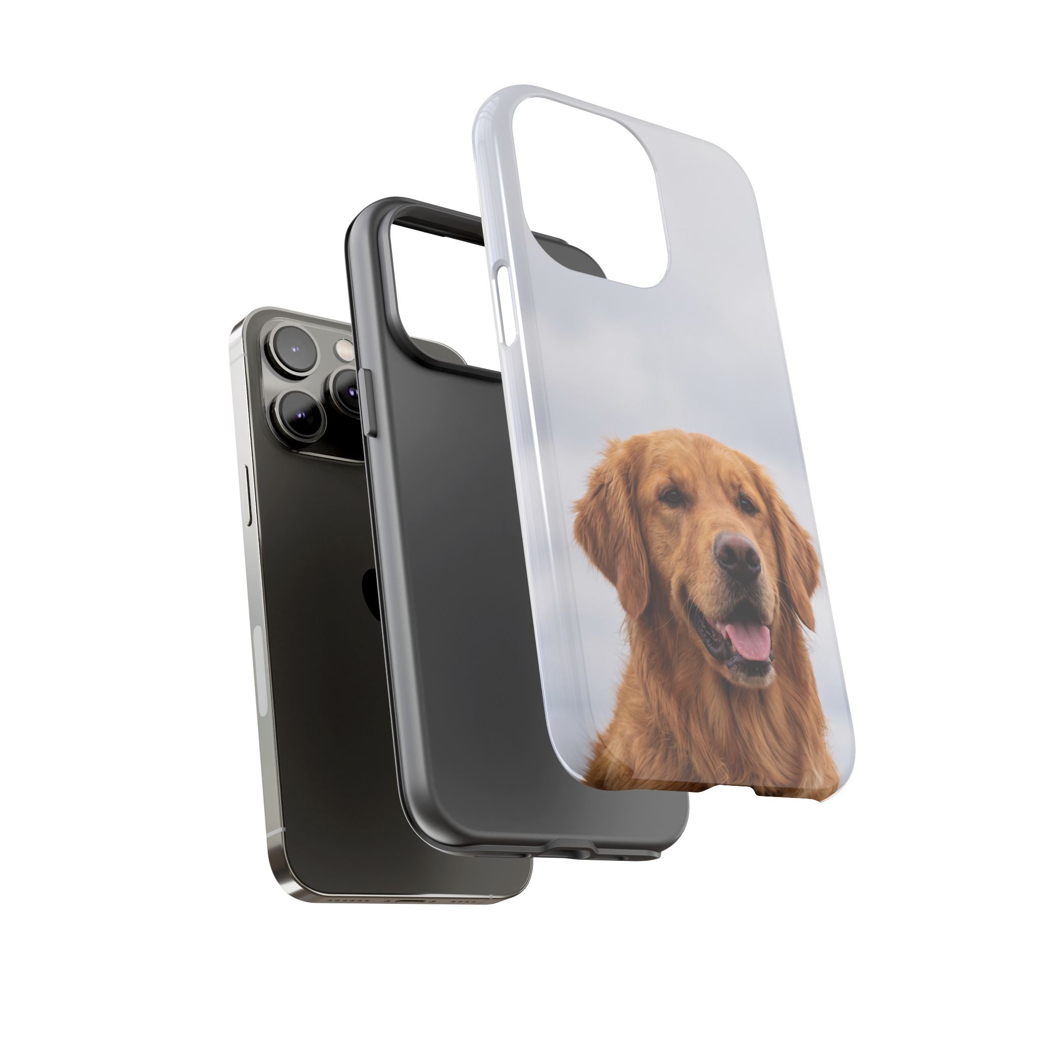 Golden Retriever Portrait Phone Case | Happy Dog Photo on Soft Sky Background | Samsung & iPhone
