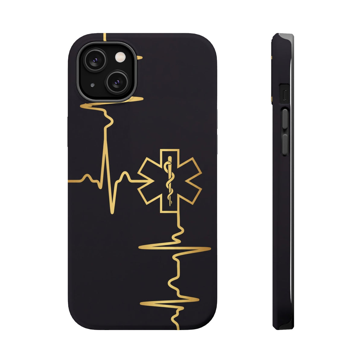 Paramedic/EMT Heartbeat Line Phone Case — Magnetic Wireless Charging Cover
